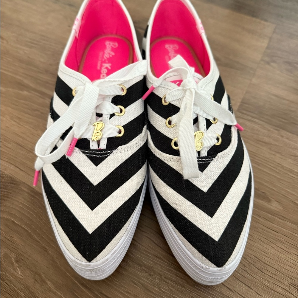 Keds Black and White Chevron Sneakers
